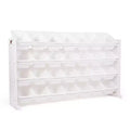 Cambridge Mega Kids' Toy Storage 28 Bin Organizer Bookshelf White - Humble Crew: Toy Bins Organizers, 4 Shelves, Anti-Tip