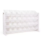 Cambridge Mega Kids' Toy Storage 28 Bin Organizer Bookshelf White - Humble Crew: Toy Bins Organizers, 4 Shelves, Anti-Tip