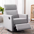 Okak Modern Accent Chairs for Bedroom, Upholstered Rocker Nursery Chair Plush Seating Glider Swivel Recliner Chair