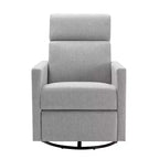 Fauteuil d'appoint moderne pour chambre à coucher, fauteuil à bascule rembourré pour chambre de bébé, fauteuil inclinable pivotant et coulissant en peluche
