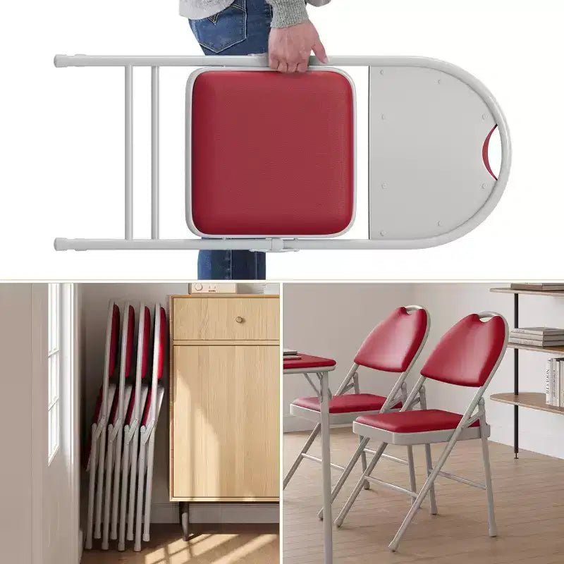 Lot de 2/4/6 chaises pliantes avec patins antidérapants Chaises de réception pour l'intérieur et l'extérieur, chambre, salle à manger