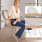 Lot de 2/4/6 chaises pliantes avec patins antidérapants Chaises de réception pour l'intérieur et l'extérieur, chambre, salle à manger