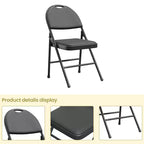 Lot de 2/4/6 chaises pliantes avec patins antidérapants Chaises de réception pour l'intérieur et l'extérieur, chambre, salle à manger