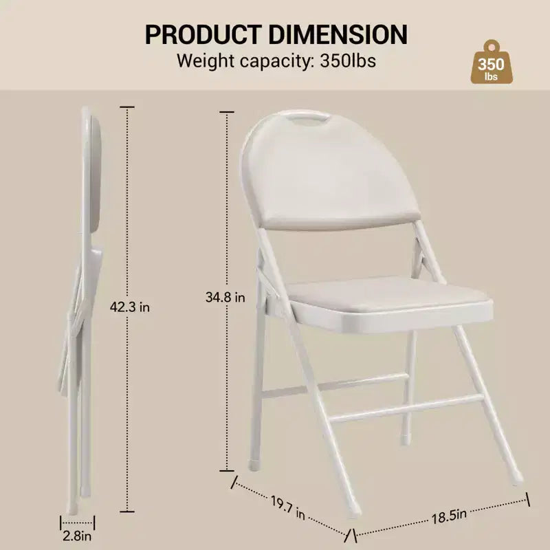 Lot de 2/4/6 chaises pliantes avec patins antidérapants Chaises de réception pour l'intérieur et l'extérieur, chambre, salle à manger