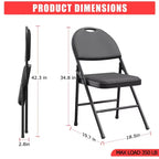 Lot de 2/4/6 chaises pliantes avec patins antidérapants Chaises de réception pour l'intérieur et l'extérieur, chambre, salle à manger