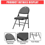 Lot de 2/4/6 chaises pliantes avec patins antidérapants Chaises de réception pour l'intérieur et l'extérieur, chambre, salle à manger