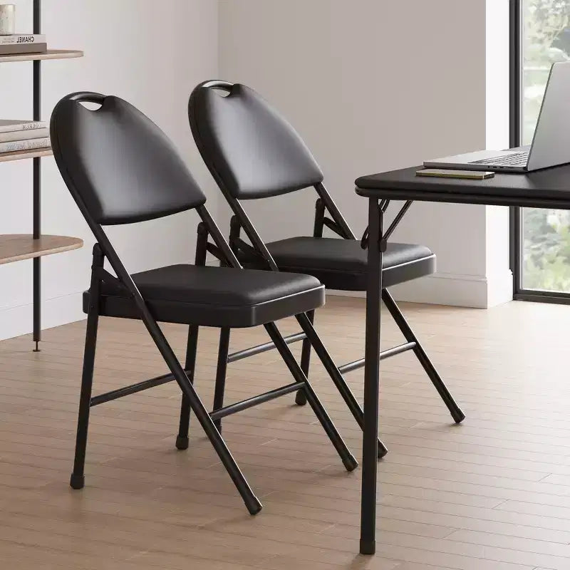 Set of 2/4/6 Folding Chairs with and Non-Slip Feet Pads Party Chairs for Indoors and Outdoors, Room, Dining Room