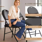 Lot de 2/4/6 chaises pliantes avec patins antidérapants Chaises de réception pour l'intérieur et l'extérieur, chambre, salle à manger