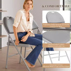 Lot de 2/4/6 chaises pliantes avec patins antidérapants Chaises de réception pour l'intérieur et l'extérieur, chambre, salle à manger