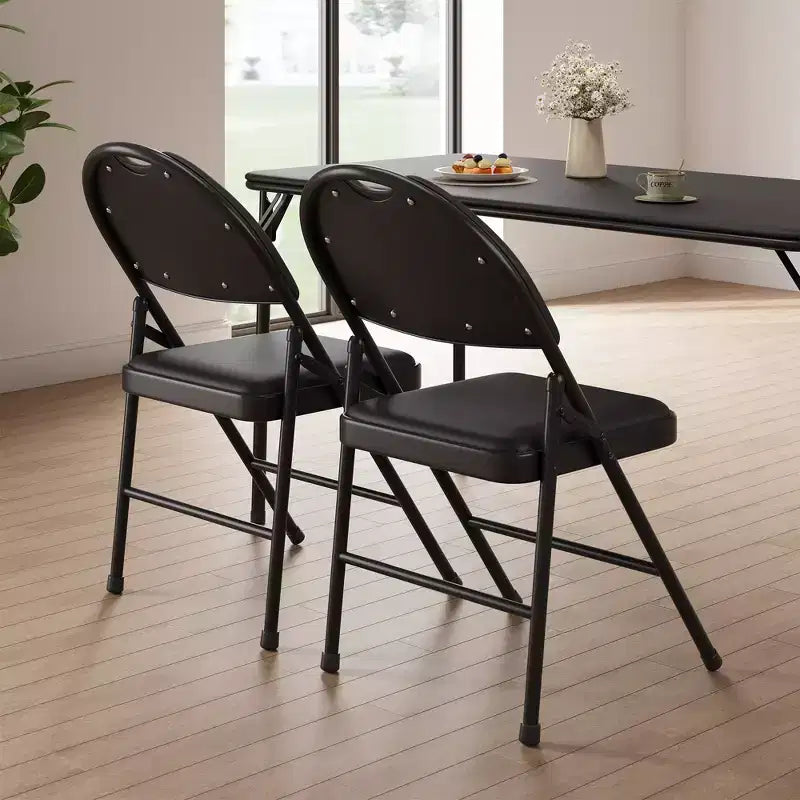 Lot de 2/4/6 chaises pliantes avec patins antidérapants Chaises de réception pour l'intérieur et l'extérieur, chambre, salle à manger