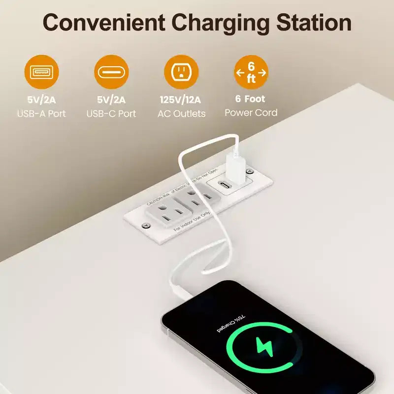 Grande table de chevet avec 2 tiroirs, Table d'appoint moderne avec station de charge, Table d'appoint avec sculptures en losanges, Meuble de rangement