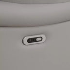 Canapé inclinable électrique 3 places en cuir respirant avec port USB et éclairage LED pour salon, gris clair
