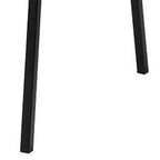 Lot de 2 chaises de salle à manger, hauteur d'assise 61 cm, dossier à lattes, similicuir, noir