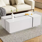 Table basse avec rangement dissimulé, plateau spacieux, design moderne, parfaite pour les salons et les entrées