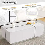 Table basse avec rangement dissimulé, plateau spacieux, design moderne, parfaite pour les salons et les entrées