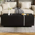 Table basse avec rangement dissimulé, plateau spacieux, design moderne, parfaite pour les salons et les entrées