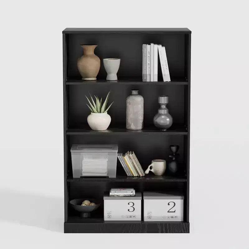 49x31x16 Étagère de rangement sans porte en bois Meuble de rangement Bibliothèque & Meuble de bureau pour Cuisine Chambre Entrée Salon Salle à manger Noir