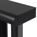 Console moderne avec tiroirs courbés, Table d'entrée étroite avec pieds géométriques en bois