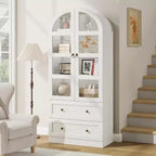 Storage Cabinet With 2 Drawers Tall Arched Kitchen Pantry Storage Cabinet,