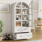 Meuble de rangement avec 2 tiroirs, haut, armoire de cuisine cintrée,