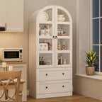 Meuble de rangement avec 2 tiroirs, haut, armoire de cuisine cintrée,