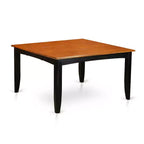 Table de salle à manger à plateau en bois massif finition noir et cerisier 5 pièces avec 4 chaises