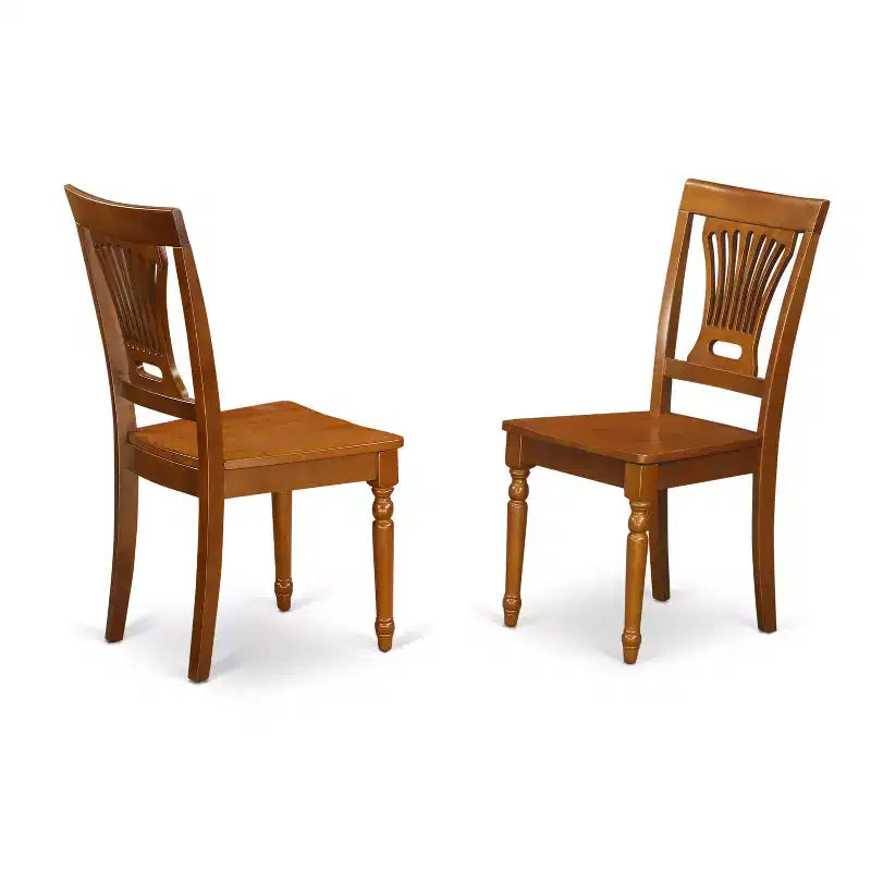 Ensemble de salle à manger 7 pièces - Table rectangulaire avec rallonge papillon et 6 chaises - Construction en bois massif
