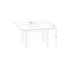 Ensemble de salle à manger 7 pièces - Table rectangulaire avec rallonge papillon et 6 chaises - Construction en bois massif