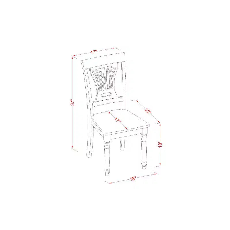 Ensemble de salle à manger 7 pièces - Table rectangulaire avec rallonge papillon et 6 chaises - Construction en bois massif
