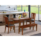 Petit ensemble de salle à manger – Table de cuisine moderne avec chaises et rallonge de rangement – Meuble de salle à manger compact