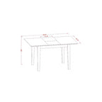 Petit ensemble de salle à manger – Table de cuisine moderne avec chaises et rallonge de rangement – Meuble de salle à manger compact