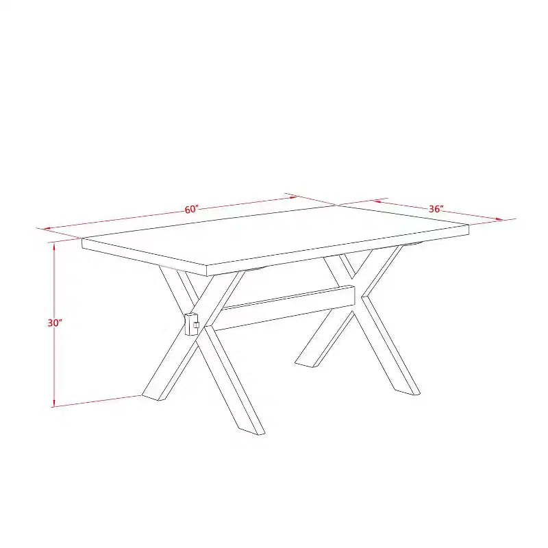 Table de salle à manger rectangulaire 6 pièces en bois massif finition chêne naturel avec 1 banc, 4 chaises rembourrées