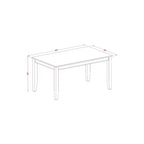 Ensemble de salle à manger 5 pièces - Table à manger contemporaine et 4 chaises - Finition acajou 36x60 pouces