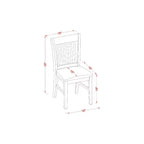 Ensemble de salle à manger 5 pièces - Table à manger contemporaine et 4 chaises - Finition acajou 36x60 pouces