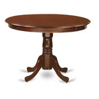 Ensemble Table et Chaises de Cuisine Rond 5 Pièces - Design Moderne - Tissu Lin Café - Élégant