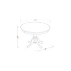 Ensemble Table et Chaises de Cuisine Rond 5 Pièces - Design Moderne - Tissu Lin Café - Élégant