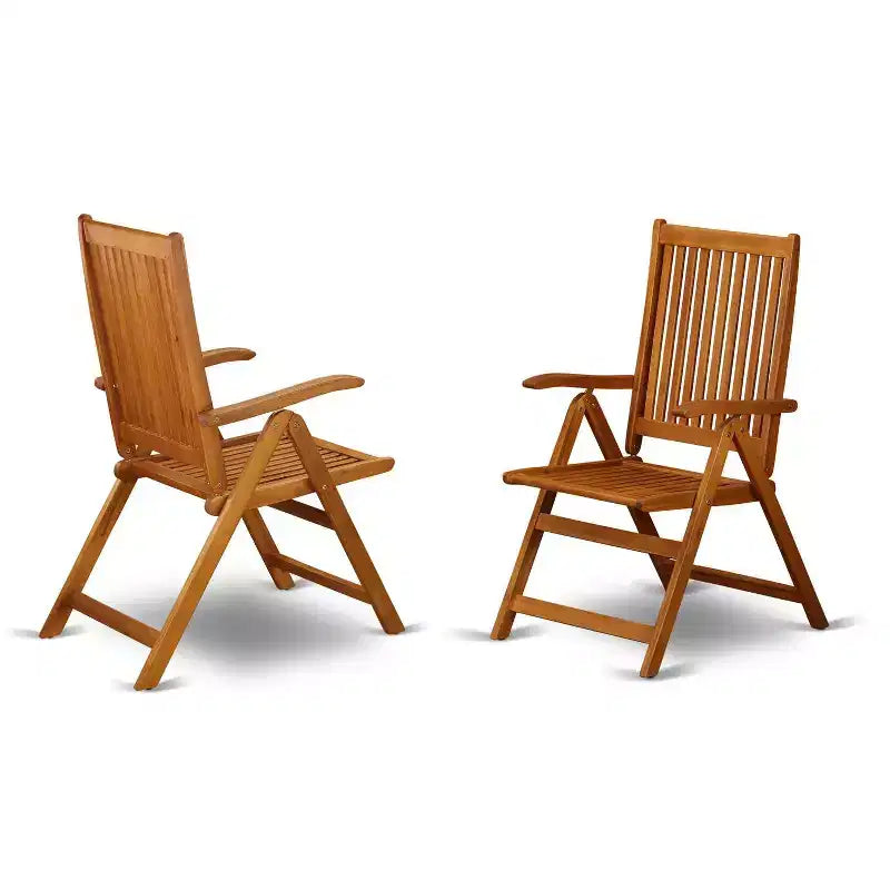 Table à manger 7 pièces avec plateau en bois massif finition chêne naturel et 6 chaises