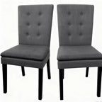 Chaises de salle à manger capitonnées contemporaines Freya (lot de 2)