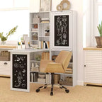 Bureau escamotable convertible, bureau d'ordinateur mural avec tableau noir et étagère latérale