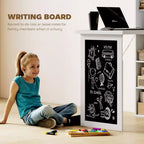Bureau escamotable convertible, bureau d'ordinateur mural avec tableau noir et étagère latérale