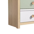 Commode enfant à 6 tiroirs avec façades multicolores, blanche 46,1 L x 15,8 P x 31,3 H
