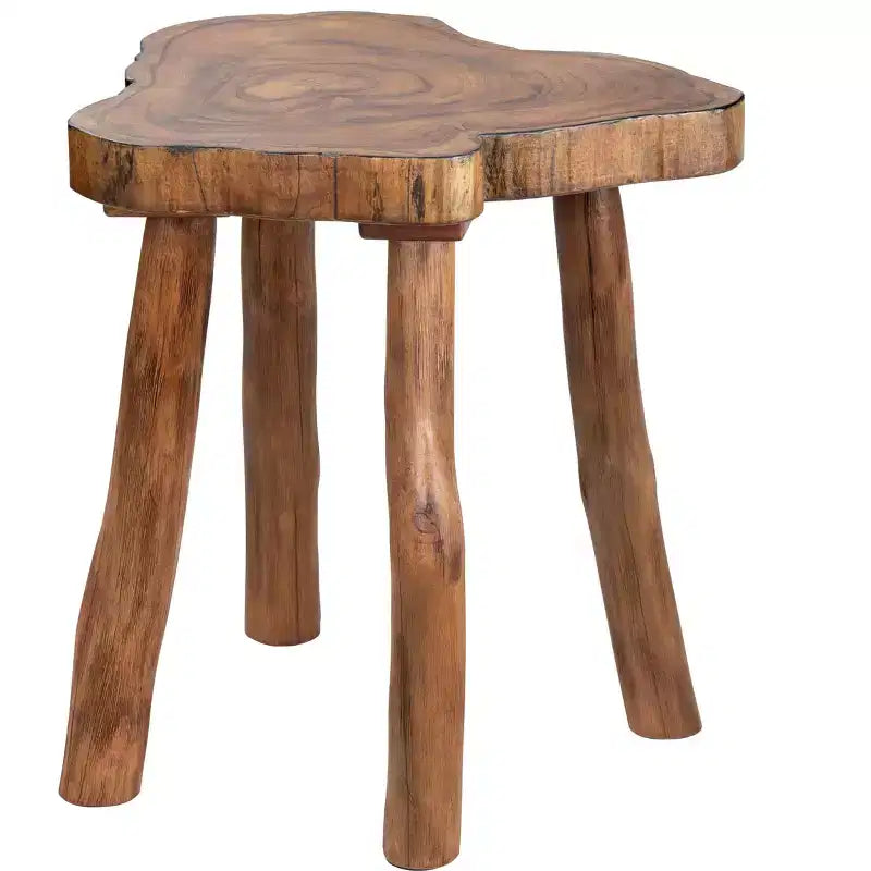 Crestview Collection Free Form Brown Solid Wood Accent_End Table