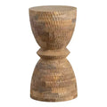 Crestview Collection Round Brown Solid Wood Accent_End Table