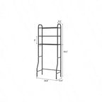 Étagère de rangement en métal à 3 niveaux pour salle de bain, organisateur multifonctionnel au-dessus des toilettes avec porte-papier toilette, noir, 3 niveaux