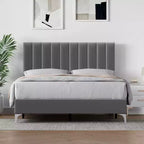 Full Size Bed Frame with 4 Storage Drawers and Headboard, Platform Bed Frame with Steel Slat Support, No Box Spring Needed, Noise-Free, Easy Assembly