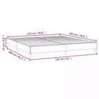 Structure de lit en tissu polyester gris clair, contreplaqué, bois composite