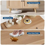 Meuble d'appoint avec rangement, console de bar à café, buffet avec tiroir et portes, table console en bois