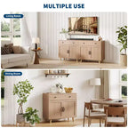 Meuble d'appoint avec rangement, console de bar à café, buffet avec tiroir et portes, table console en bois