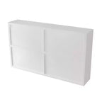 Buffet de cuisine mural, Meuble haut 4 portes vitrées avec étagère ouverte, Rangement minimaliste moderne pour salon, salle de bain, salle à manger