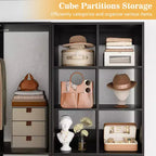 Système d'organisation de placard d'angle avec tiroirs et tringles, système de rangement en cubes pour dressing